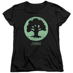 Magic The Gathering - Womens Green Symbol T-Shirt