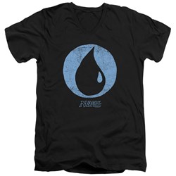 Magic The Gathering - Mens Blue Symbol V-Neck T-Shirt