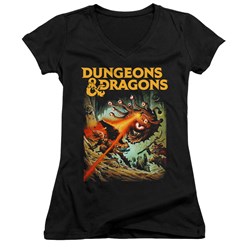Dungeons And Dragons - Juniors Beholder Strike V-Neck T-Shirt