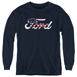 Ford - Youth Flag Logo Long Sleeve T-Shirt