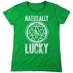 Dungeons And Dragons - Womens Naturally Lucky T-Shirt