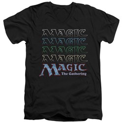 Magic The Gathering - Mens Retro Logo Repeat V-Neck T-Shirt