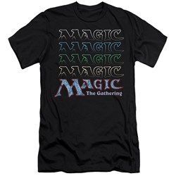 Magic The Gathering - Mens Retro Logo Repeat Premium Slim Fit T-Shirt