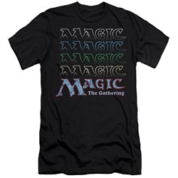 Magic The Gathering - Mens Retro Logo Repeat Slim Fit T-Shirt