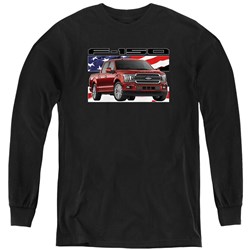 Ford Trucks - Youth F 150 Flag Long Sleeve T-Shirt