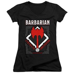 Dungeons And Dragons - Juniors Barbarian V-Neck T-Shirt
