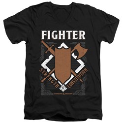 Dungeons And Dragons - Mens Fighter V-Neck T-Shirt