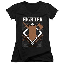 Dungeons And Dragons - Juniors Fighter V-Neck T-Shirt