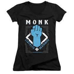 Dungeons And Dragons - Juniors Monk V-Neck T-Shirt