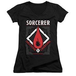 Dungeons And Dragons - Juniors Sorcerer V-Neck T-Shirt