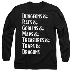 Dungeons And Dragons - Mens Dungeon List Long Sleeve T-Shirt