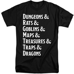 Dungeons And Dragons - Mens Dungeon List Tall T-Shirt