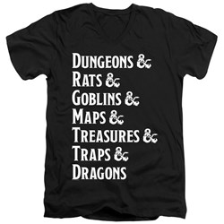 Dungeons And Dragons - Mens Dungeon List V-Neck T-Shirt