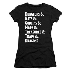 Dungeons And Dragons - Juniors Dungeon List T-Shirt