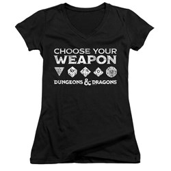 Dungeons And Dragons - Juniors Choose Your Weapon V-Neck T-Shirt