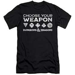 Dungeons And Dragons - Mens Choose Your Weapon Premium Slim Fit T-Shirt