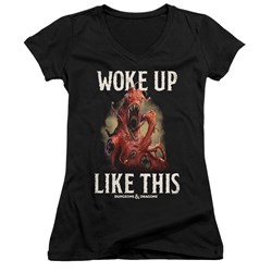 Dungeons And Dragons - Juniors Woke Like This V-Neck T-Shirt