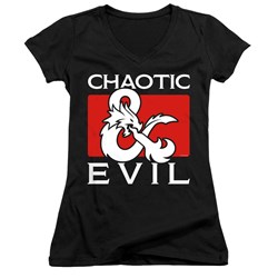 Dungeons And Dragons - Juniors Chaotic Evil V-Neck T-Shirt