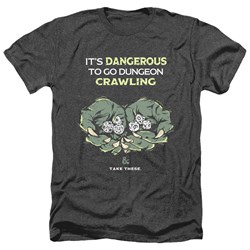 Dungeons And Dragons - Mens Dangerous To Go Alone Heather T-Shirt