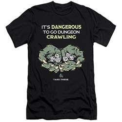 Dungeons And Dragons - Mens Dangerous To Go Alone Premium Slim Fit T-Shirt