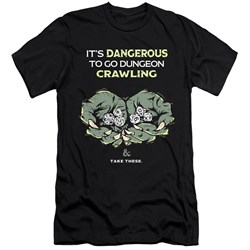 Dungeons And Dragons - Mens Dangerous To Go Alone Slim Fit T-Shirt