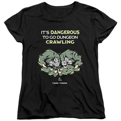 Dungeons And Dragons - Womens Dangerous To Go Alone T-Shirt