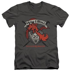 Dungeons And Dragons - Mens How I Roll D And D V-Neck T-Shirt