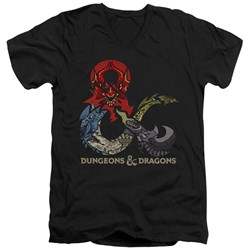 Dungeons And Dragons - Mens Dragons In Dragons V-Neck T-Shirt