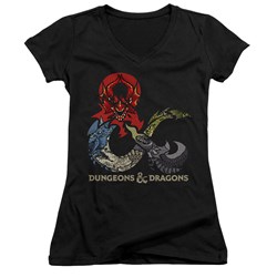 Dungeons And Dragons - Juniors Dragons In Dragons V-Neck T-Shirt