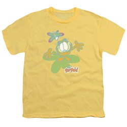 Garfield - Butterfly Big Boys T-Shirt In Banana