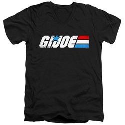G.I. Joe - Mens Distressed Logo V-Neck T-Shirt
