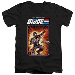 G.I. Joe - Mens Snake Eyes Card V-Neck T-Shirt