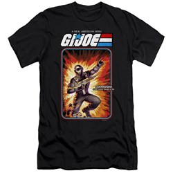 G.I. Joe - Mens Snake Eyes Card Premium Slim Fit T-Shirt