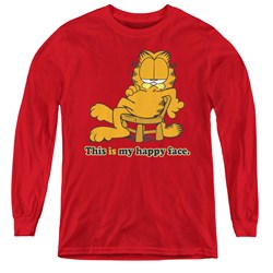 Garfield - Youth Happy Face Long Sleeve T-Shirt