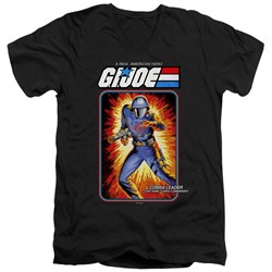 G.I. Joe - Mens Cobra Commander Card V-Neck T-Shirt