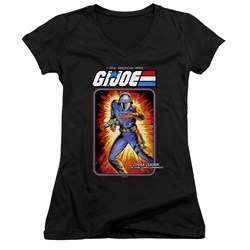 G.I. Joe - Juniors Cobra Commander Card V-Neck T-Shirt