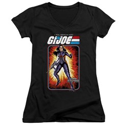 G.I. Joe - Juniors Baroness Card V-Neck T-Shirt