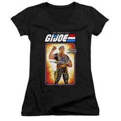 G.I. Joe - Juniors Flint Card V-Neck T-Shirt