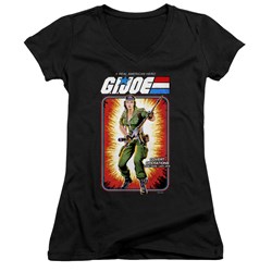 G.I. Joe - Juniors Lady Jaye Card V-Neck T-Shirt