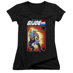 G.I. Joe - Juniors Shipwreck Card V-Neck T-Shirt