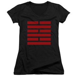 G.I. Joe - Juniors Snake Eyes Symbol V-Neck T-Shirt
