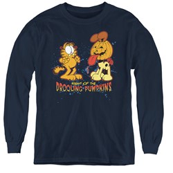 Garfield - Youth Drooling Pumpkins Long Sleeve T-Shirt