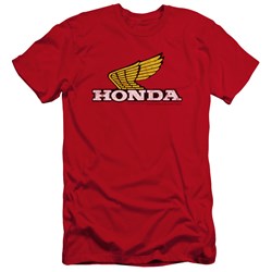 Honda - Mens Yellow Wing Logo Premium Slim Fit T-Shirt