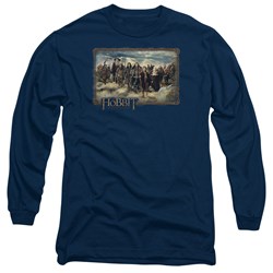 The Hobbit - Mens Hobbit & Company Long Sleeve Shirt In Navy