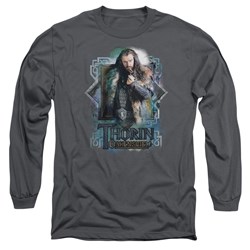 The Hobbit - Mens Thorin Oakenshield Long Sleeve Shirt In Charcoal
