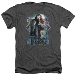 The Hobbit - Mens Thorin Oakenshield T-Shirt In Charcoal