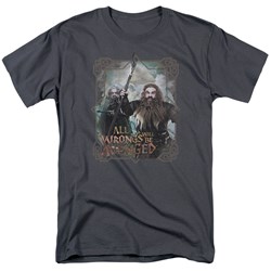 The Hobbit - Mens Wrongs Avenged T-Shirt In Charcoal