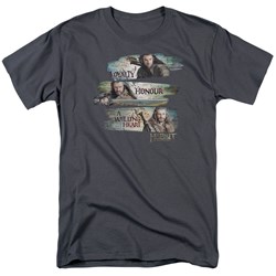 The Hobbit - Mens Loyalty And Honour T-Shirt In Charcoal