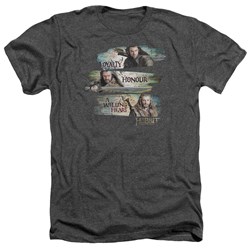 The Hobbit - Mens Loyalty And Honour T-Shirt In Charcoal