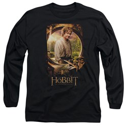 The Hobbit - Mens Bilbo Poster Long Sleeve Shirt In Black